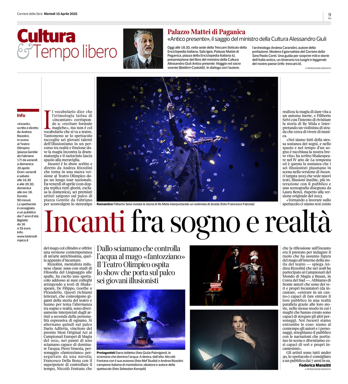 Corriere della Sera Roma (15 aprile 2025)