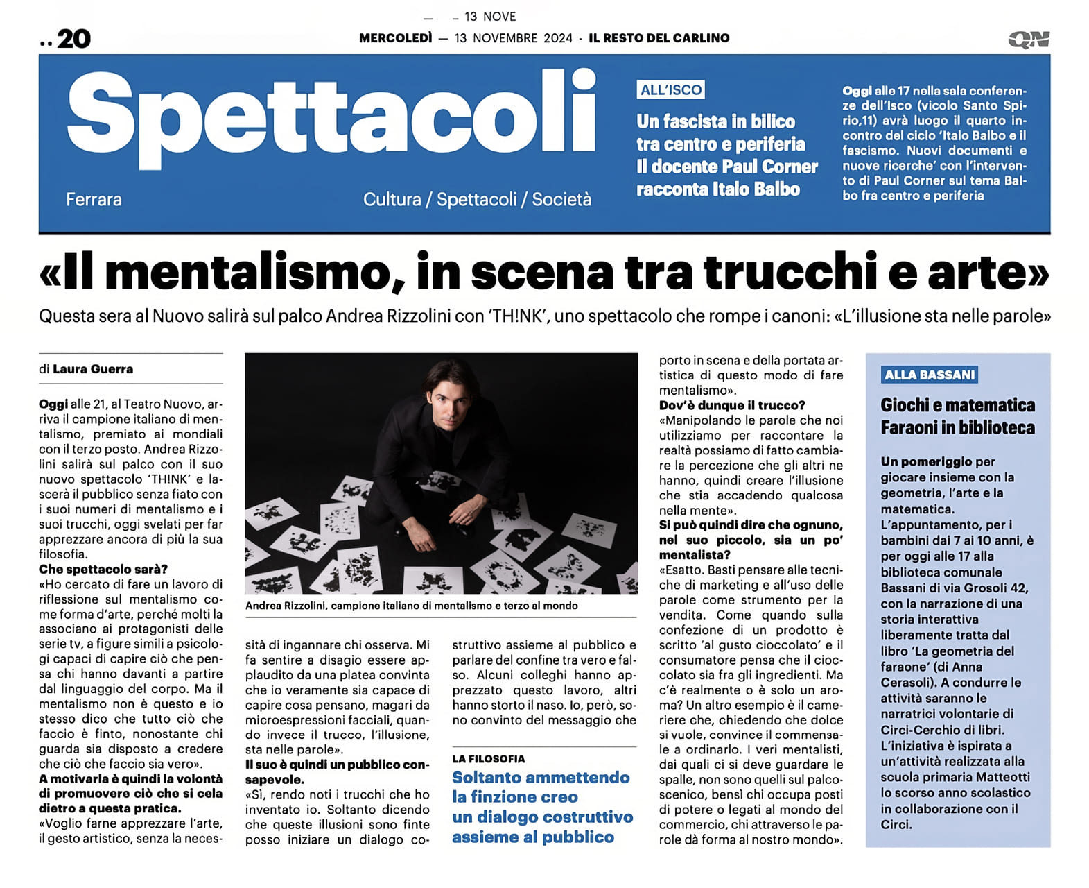 Il Resto del Carlino (13 novembre 2024)